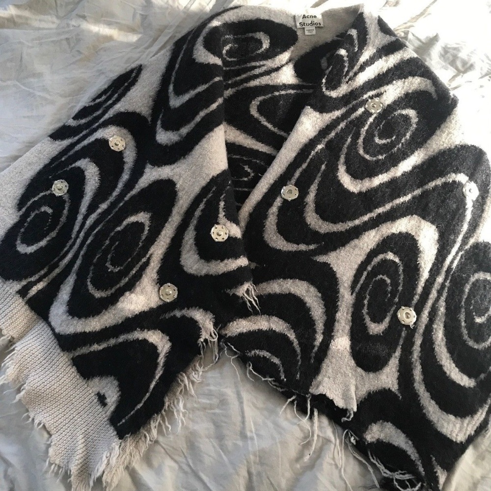 Acne Studios "Gea" Wool Shoulder Wrap/Shawl